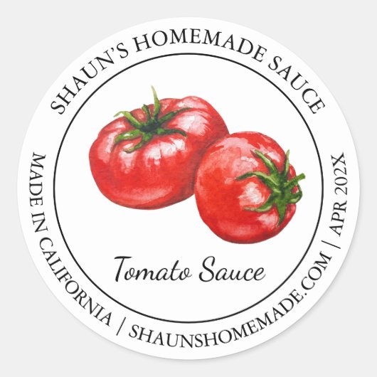 Tomatensaus Modern label (Voorkant)
