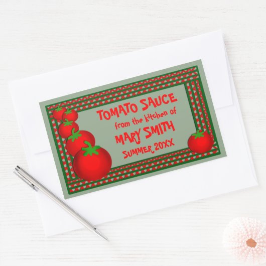 Tomatensaus of Marinara aangepaste etiketten (Envelop)