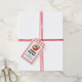 Tomatensaus preserve met waterverf tomaat cadeaulabel (Met Touw)