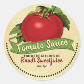 Tomatensaus salsa gepersonaliseerd inblikken label (Voorkant)