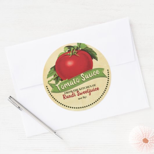 Tomatensaus salsa gepersonaliseerd inblikken label (Envelop)