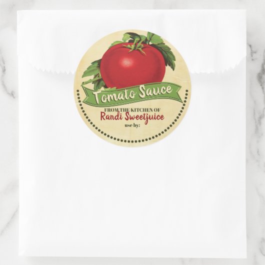 Tomatensaus salsa gepersonaliseerd inblikken label (Tas)