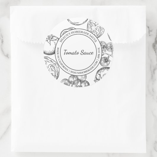 Tomatensaus Schets Modern label (Tas)