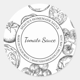 Tomatensaus Schets Modern label
