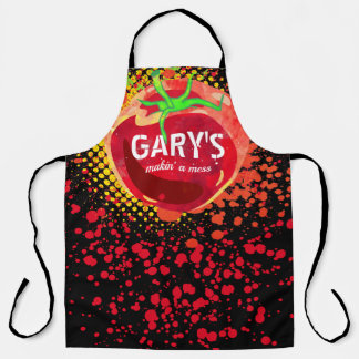 Tomatensaus spits romige kok gepersonaliseerd schort