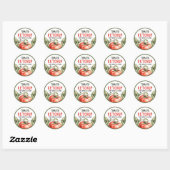 Tomatensaus sticker met waterverf tomaat (Vel)