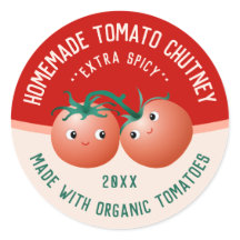 Tomatensaus Sticker voor je zelfgemaakte recepten