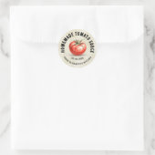 Tomatensaus vintage bliklabel ronde sticker (Tas)