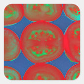 tomatenslakken vierkante sticker (Voorkant)