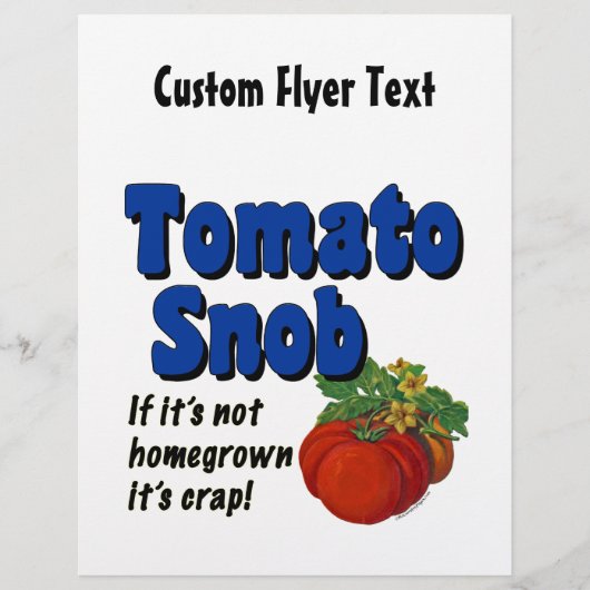 Tomatensnob Custom Flyer (Voorkant)