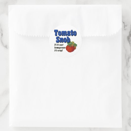 Tomatensnob tuinman Gezegde Sticker (Tas)