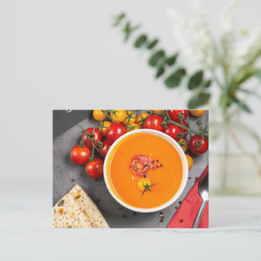 Tomatensoep Briefkaart (Staand voorkant)