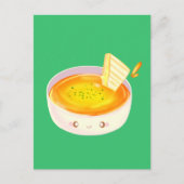 Tomatensoep en broodje met gegrilde kaas briefkaart (Voorkant)