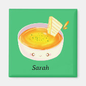 Tomatensoep en broodje met gegrilde kaas magneet (Voorkant)