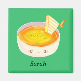 Tomatensoep en broodje met gegrilde kaas magneet