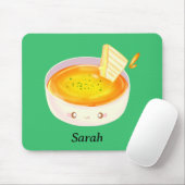 Tomatensoep en broodje met gegrilde kaas muismat (Met muis)