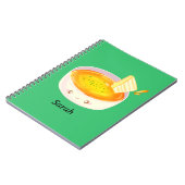 Tomatensoep en broodje met gegrilde kaas notitieboek (Linkerzijde)