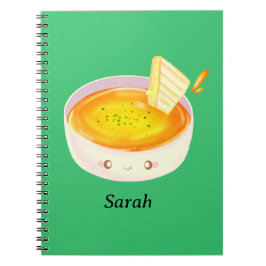 Tomatensoep en broodje met gegrilde kaas notitieboek