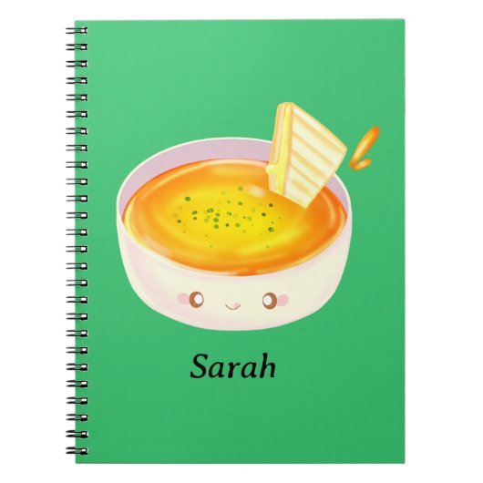 Tomatensoep en broodje met gegrilde kaas notitieboek (Voorkant)