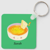 Tomatensoep en broodje met gegrilde kaas sleutelhanger (Achterkant)