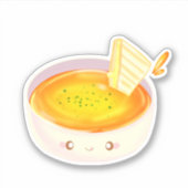 Tomatensoep en broodje met gegrilde kaas sticker (Voorkant)