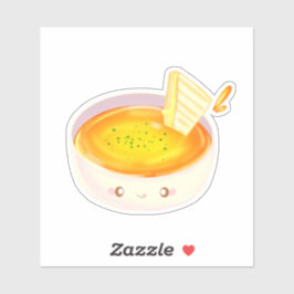 Tomatensoep en broodje met gegrilde kaas sticker