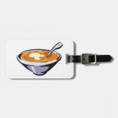 Tomatensoep met lepel bagagelabel (Voorkant horizontaal)