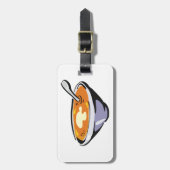 Tomatensoep met lepel bagagelabel (Voorkant verticaal)