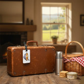 Tomatensoep met lepel bagagelabel