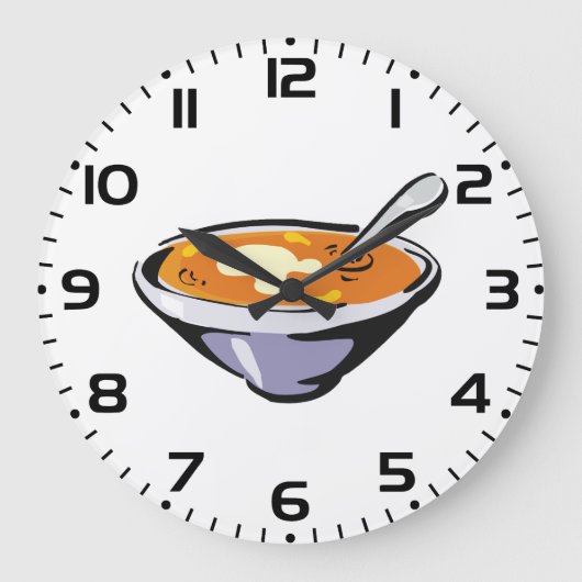 Tomatensoep met lepel grote klok (Voorkant)