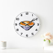 Tomatensoep met lepel grote klok