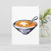 Tomatensoep met lepel kaart (Staand voorkant)