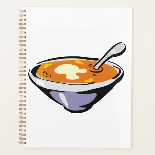 Tomatensoep met lepel planner (Voorkant)