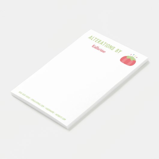 Tomatenspeldenkussen: handleiding voor het naaien post-it® notes (Schuin)