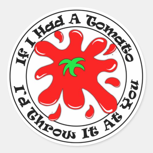 TomatenSticker Ronde Sticker (Voorkant)