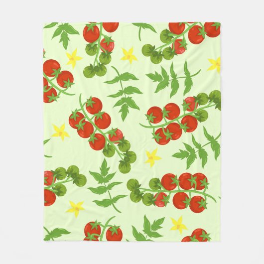 Tomatentango: groentedruk fleece deken (Voorkant)