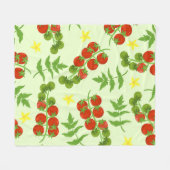 Tomatentango: groentedruk fleece deken (Voorkant (Horizontaal))