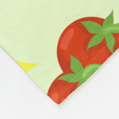 Tomatentango: groentedruk fleece deken (Hoek)