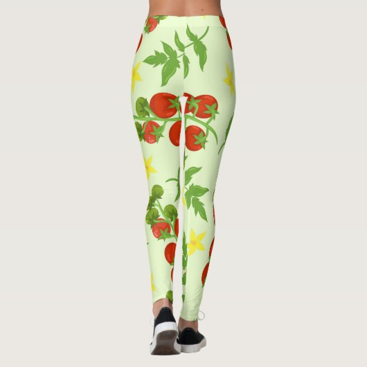 Tomatentango:  groentedruk leggings (Achterkant)