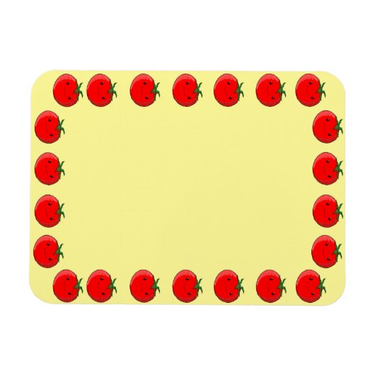 Tomatentekening Rand Blanco Aangepaste tekst Magneet (Horizontaal)