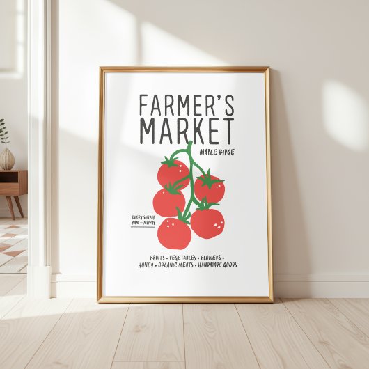 Tomatentelersmarkt Mooie Muurkunst Poster