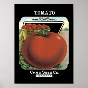 Tomatenverpakking voor  zaaizaad poster