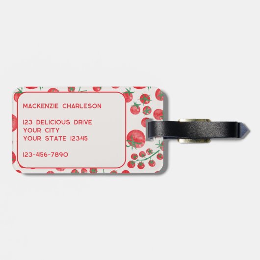 TomatenWaterverf Bagagelabel (Achterkant horizontaal)