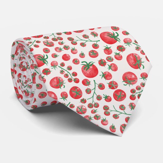 TomatenWaterverf Stropdas (Opgerold)