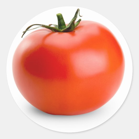 tomatetuin fruit ronde sticker (Voorkant)