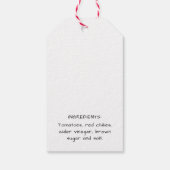Tomatichutney-etiket Cadeaulabel (Achterkant)