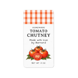 Tomatichutney-labels Etiket
