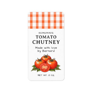 Tomatichutney-labels Etiket