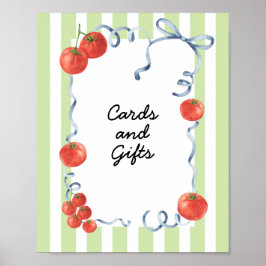 Tomato Baby shower Cards & Gifts Poster