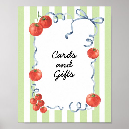 Tomato Baby shower Cards & Gifts Poster (Voorkant)